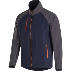 FootJoy HydroTour Rain Jacket -Golf Sales Store footjoy hydrotour rain jacket navy charcoal orange 01 82710.1646061159