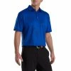 FootJoy Jungle Leaf Print Lisle Self Collar Polo