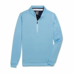 FootJoy Junior 1/2 Zip Midlayer With Contrast Stitch 9 FootJoy Junior 1/2 Zip Midlayer With Contrast Stitch -Golf Sales Store footjoy junior 1 2 zip midlayer with contrast stitch light blue 01 81081.1676595765