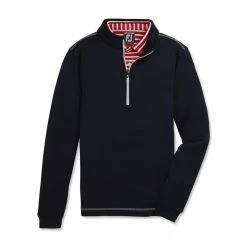 FootJoy Junior 1/2 Zip Midlayer With Contrast Stitch 11 FootJoy Junior 1/2 Zip Midlayer With Contrast Stitch -Golf Sales Store footjoy junior 1 2 zip midlayer with contrast stitch navy 01 75629.1676596967