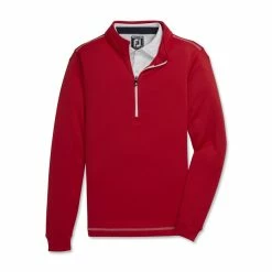 FootJoy Junior 1/2 Zip Midlayer With Contrast Stitch 12 FootJoy Junior 1/2 Zip Midlayer With Contrast Stitch -Golf Sales Store footjoy junior 1 2 zip midlayer with contrast stitch red 01 20682.1676589646