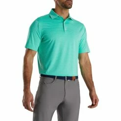 FootJoy Lisle Classic Pencil Stripe Polo -Golf Sales Store footjoy lisle classic pencil stripe polo green white 01 47023.1673902979