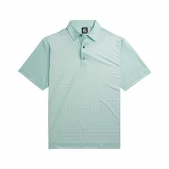 FootJoy Lisle Plaid Print Self Collar Polo