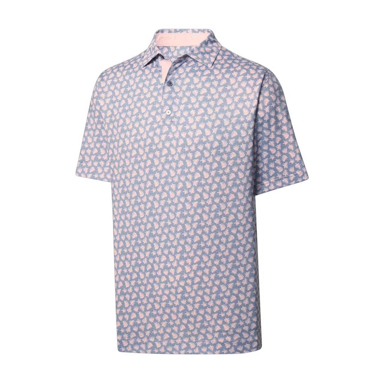 FootJoy Lisle Shadow Palm Print Self Collar Polo 4 FootJoy Lisle Shadow Palm Print Self Collar Polo - Image 2