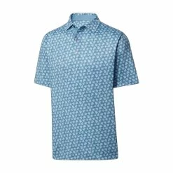 FootJoy Lisle Shadow Palm Print Self Collar Polo