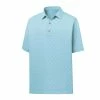 FootJoy Lisle Weather Print Self Collar Polo -Golf Sales Store footjoy lisle weather print self collar polo ice blue 01 97177.1632336108