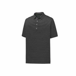 FootJoy Pique Mixed Stripe Self Collar Polo 7 FootJoy Pique Mixed Stripe Self Collar Polo -Golf Sales Store footjoy pique mixed stripe self collar polo black white 01 62661.1632336474