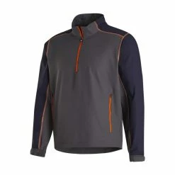 FootJoy Sport Windshirt -Golf Sales Store footjoy sport windshirt charcoal navy orange 01 08186.1646236671