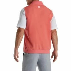 FootJoy Stretch Woven Vest With Knit Accents -Golf Sales Store footjoy stetch woven vest with knit accents coral 02 62767.1673904981