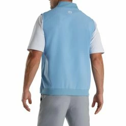 FootJoy Stretch Woven Vest With Knit Accents -Golf Sales Store footjoy stetch woven vest with knit accents dusk blue 02 77099.1673903332
