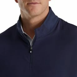 FootJoy Stretch Woven Vest With Knit Accents -Golf Sales Store footjoy stetch woven vest with knit accents navy 03 37453.1673904509
