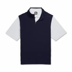 FootJoy Stretch Woven Vest With Knit Accents -Golf Sales Store footjoy stetch woven vest with knit accents navy 04 71696.1673903036