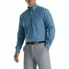FootJoy Stretch Woven Gingham Shirt 2 FootJoy Stretch Woven Gingham Shirt -Golf Sales Store footjoy stretch woven gingham shirt dusk blue ink 01 03285.1671650881