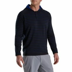 FootJoy Striped Hoodie -Golf Sales Store footjoy striped hoodie black ocean 01 54806.1673901868