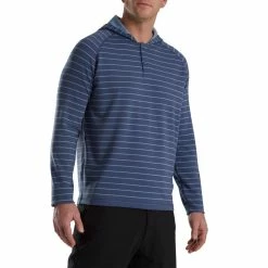 FootJoy Striped Hoodie -Golf Sales Store footjoy striped hoodie bluestone denim 01 84858.1673900403