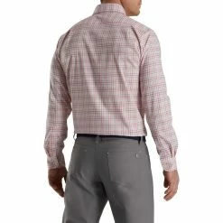 FootJoy Super Soft Woven Plaid Shirt -Golf Sales Store footjoy super soft woven plaid shirt white coral pink graphite 02 41662.1671651357