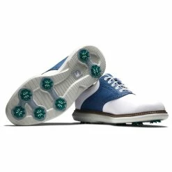 FootJoy Men's Traditions Golf Shoes -Golf Sales Store footjoy traditions golf shoes white navy gray 06 81956.1668608817