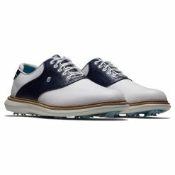 FootJoy Men's Traditions Saddle Golf Shoes -Golf Sales Store footjoy traditions saddle golf shoes white navy 05 61686.1676591112