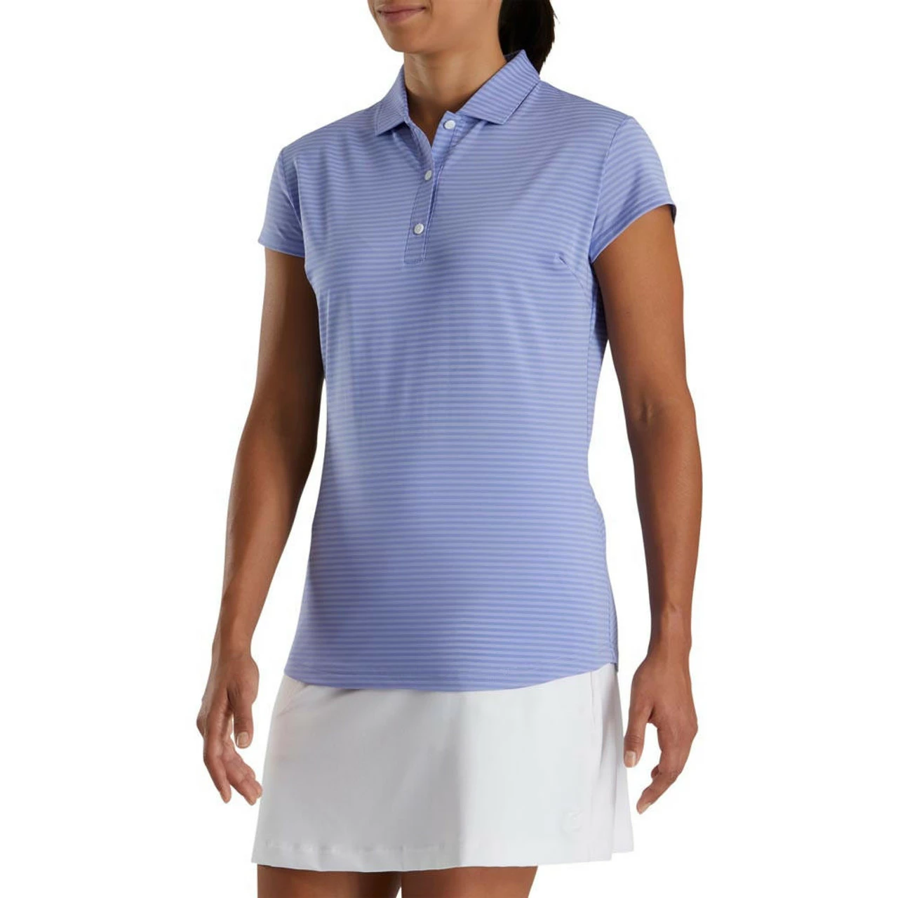 FootJoy Women's Cap Sleeve Tonal Stripe Polo 7 FootJoy Women's Cap Sleeve Tonal Stripe Polo - Image 5