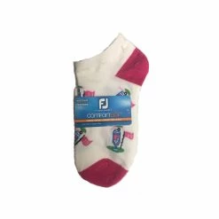 FootJoy Women's ComfortSof Low Cut 19th Hole Print Fashion Sock -Golf Sales Store footjoy womens comfortsof low cut 19th hole print fashion sock pink 01 06620.1671653297