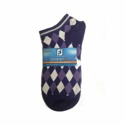 FootJoy Women's ComfortSof Low Cut Argyle Print Fashion Sock -Golf Sales Store footjoy womens comfortsof low cut argyle print fashion sock purple 01 87628.1673901045