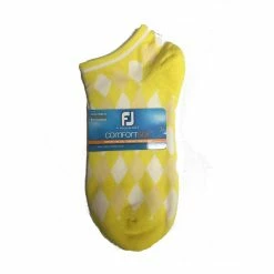 FootJoy Women's ComfortSof Low Cut Argyle Print Fashion Sock -Golf Sales Store footjoy womens comfortsof low cut argyle print fashion sock yellow 01 58495.1673906436