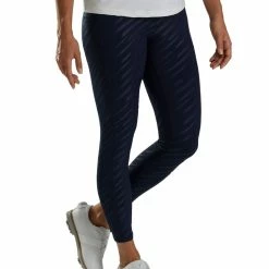 FootJoy Women's Embossed Legging 11 FootJoy Women's Embossed Legging -Golf Sales Store footjoy womens embossed legging navy 02 73533.1678206779