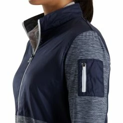 FootJoy Women's Full-Zip Space Dye Mid-Layer -Golf Sales Store footjoy womens full zip space dye mid layer navy 04 92817.1676586042