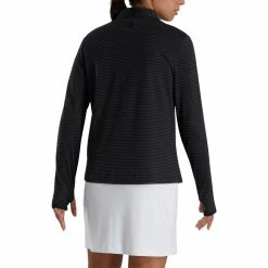FootJoy Women's Half-Zip Tonal Stripe Mid-Layer -Golf Sales Store footjoy womens half zip tonal stripe mid layer black 03 82596.1676594202