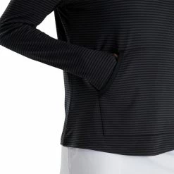 FootJoy Women's Half-Zip Tonal Stripe Mid-Layer -Golf Sales Store footjoy womens half zip tonal stripe mid layer black 04 12352.1676595411