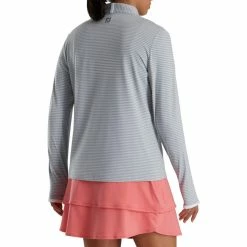 FootJoy Women's Half-Zip Tonal Stripe Mid-Layer -Golf Sales Store footjoy womens half zip tonal stripe mid layer grey 03 19299.1676593494