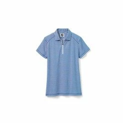 FootJoy Women's Heather Stripe Polo -Golf Sales Store footjoy womens heather stripe polo cobalt 01 39771.1631901194