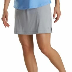 FootJoy Women's Knit Skort 27 FootJoy Women's Knit Skort -Golf Sales Store footjoy womens knit skort heather grey 02 23655.1673900192