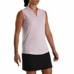 FootJoy Women's Open Placket Sleeveless Polo -Golf Sales Store footjoy womens open placket sleeveless polo pink 01 05665.1673285467