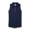 FootJoy Women's Ribbed Sleeveless Polo -Golf Sales Store footjoy womens ribbed sleeveless polo navy 01 53272.1676586368