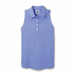 FootJoy Women's Ribbed Sleeveless Polo -Golf Sales Store footjoy womens ribbed sleeveless polo violet 01 59834.1676591555
