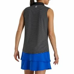 FootJoy Women's Sleeveless Pinstripe Polo -Golf Sales Store footjoy womens sleeveless pinstripe polo black 03 72982.1633122943