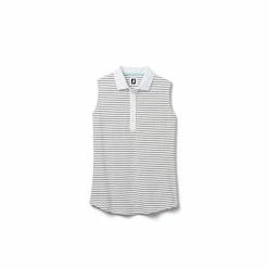 FootJoy Women's Sleeveless Pinstripe Polo -Golf Sales Store footjoy womens sleeveless pinstripe polo white 01 46442.1633122943