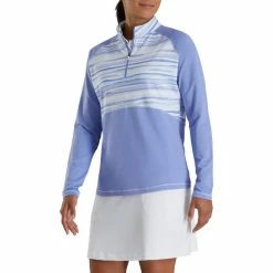 FootJoy Women's Watercolor Half-Zip Mid-Layer -Golf Sales Store footjoy womens watercolor half zip mid layer violet 02 39955.1676580726