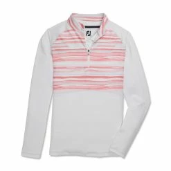 FootJoy Women's Watercolor Half-Zip Mid-Layer -Golf Sales Store footjoy womens watercolor half zip mid layer white 01 69908.1676597573