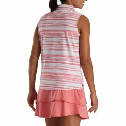 FootJoy Women's Watercolor Sleeveless Polo -Golf Sales Store footjoy womens watercolor sleeveless polo bright coral 02 59713.1673906875