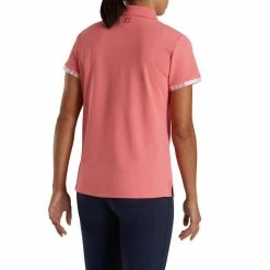 FootJoy Women's Watercolor Trim Polo -Golf Sales Store footjoy womens watercolor trim polo bright coral 03 09973.1676587838