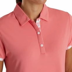 FootJoy Women's Watercolor Trim Polo -Golf Sales Store footjoy womens watercolor trim polo bright coral 04 20013.1676584529