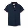 FootJoy Women's Watercolor Trim Polo -Golf Sales Store footjoy womens watercolor trim polo navy 01 18444.1676589205