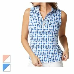 GGBLUE Tess Sleeveless Polo 30 GGBLUE Tess Sleeveless Polo -Golf Sales Store ggblue tess sleeveless polo navy cube 01 05587.1676582624