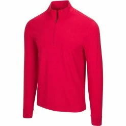 Greg Norman Heathered 1/4 Zip Mock -Golf Sales Store greg norman heathered 1 4 zip mock british red heather 01 25359.1632774996