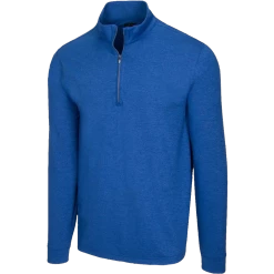 Greg Norman Heathered 1/4 Zip Mock -Golf Sales Store greg norman heathered 1 4 zip mock indigo heather 01 64047.1632775037