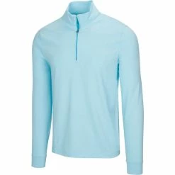 Greg Norman Heathered 1/4 Zip Mock -Golf Sales Store greg norman heathered 1 4 zip mock seaside blue heather 01 64203.1632775036