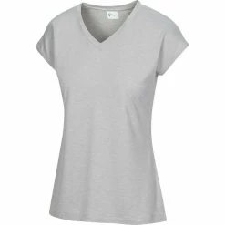 Greg Norman Women's Annie V-Neck -Golf Sales Store greg norman womens annie v neck dolphin heather 01 80687.1671482455
