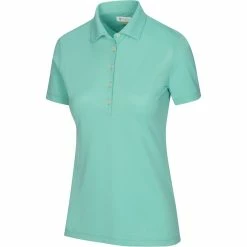 Greg Norman Women's Freedom Micro Pique Short Sleeve Polo -Golf Sales Store greg norman womens freedom micro pique short sleeve polo waterfall 01 80071.1659043413